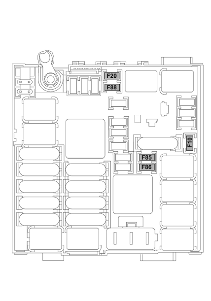 Centrale du compartiment moteur